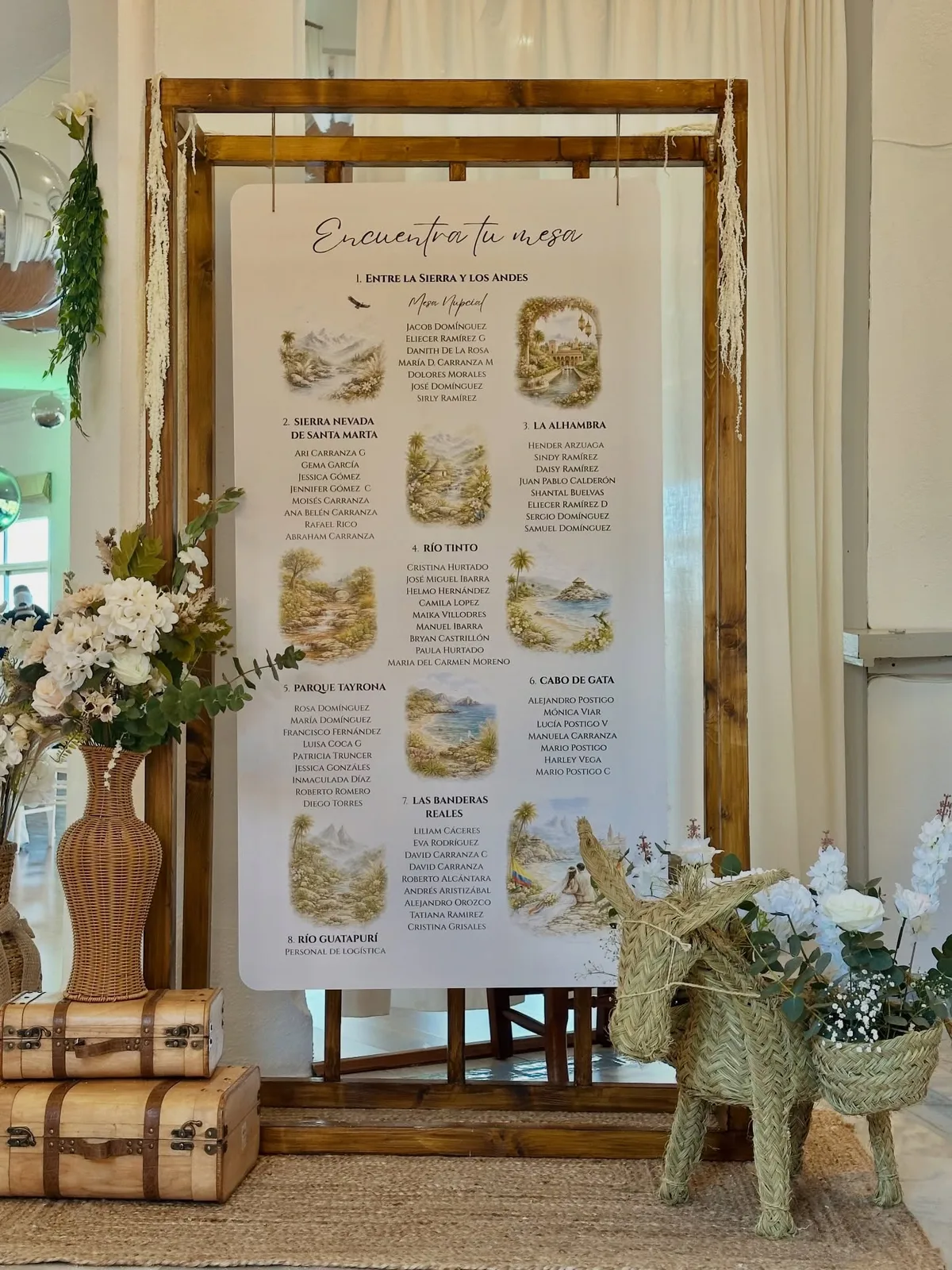 Decoración para bodas realizada por Mi Fiesta Málaga