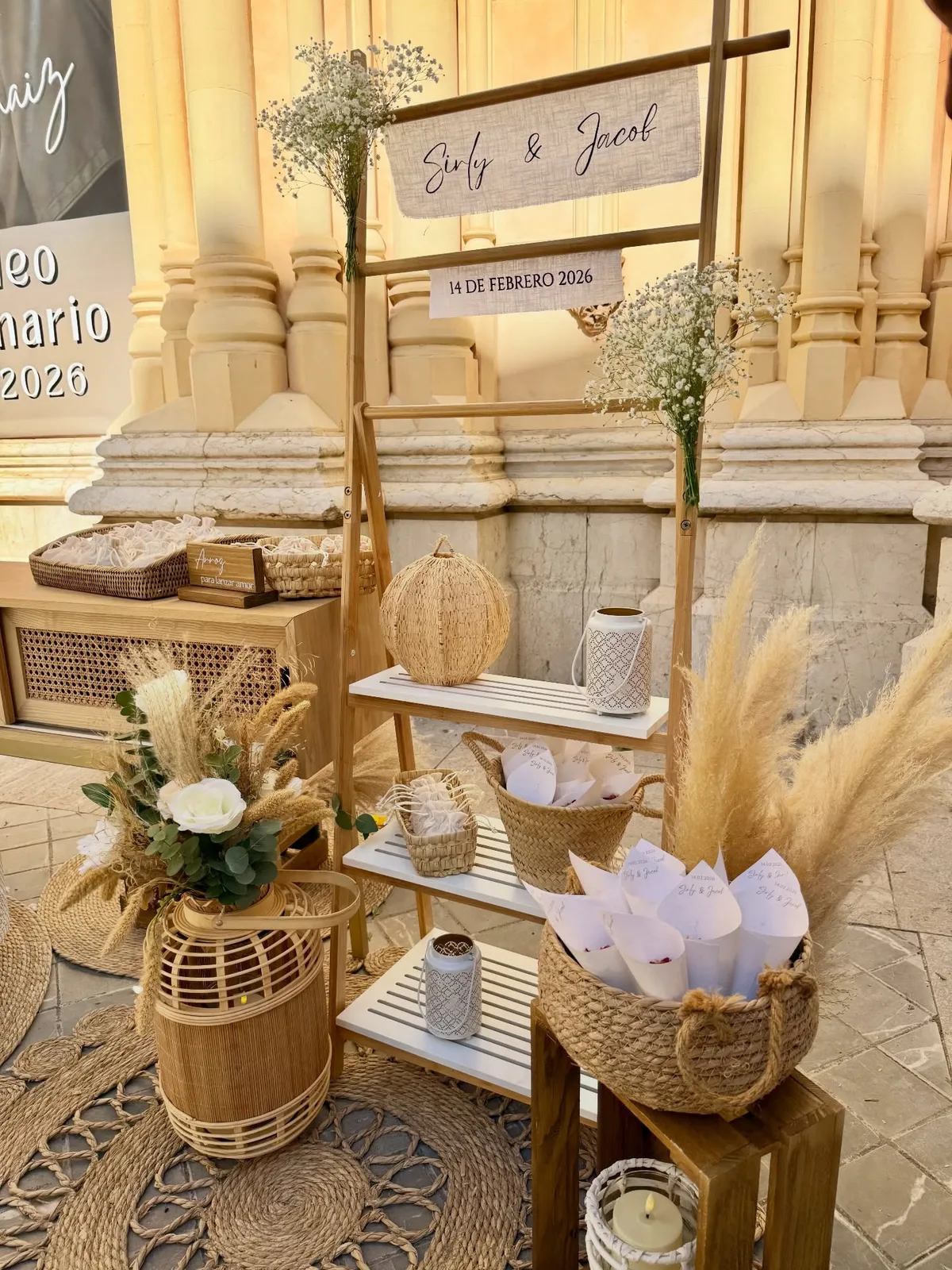 Decoración para bodas realizada por Mi Fiesta Málaga
