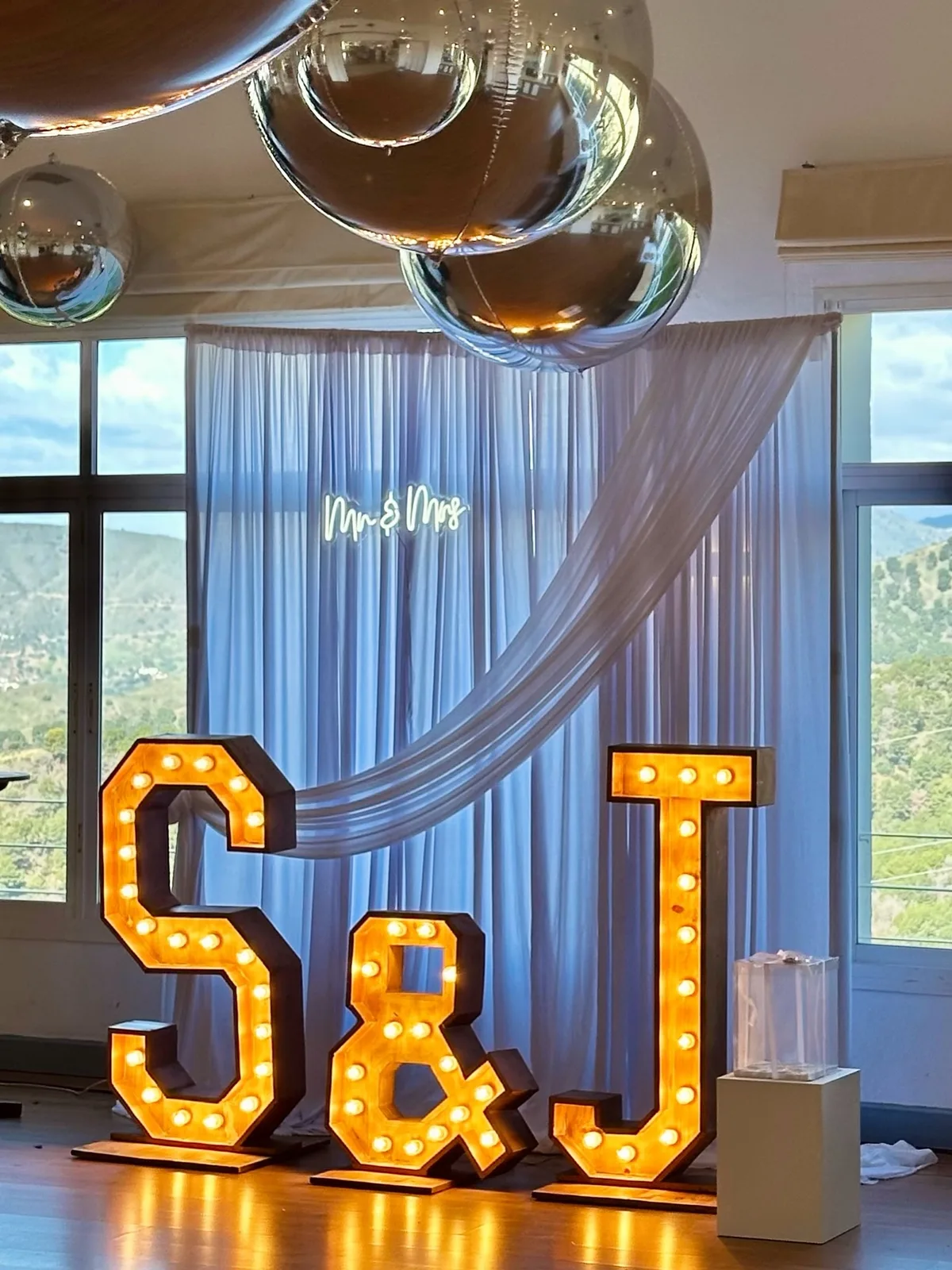 Decoración para bodas realizada por Mi Fiesta Málaga